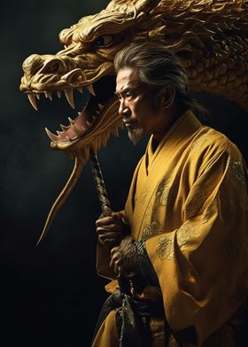 Samurai and Yellow Dragon