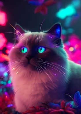 Colorful Cute Cat