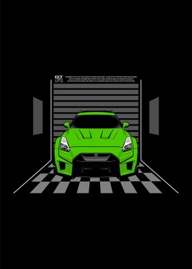Art Car Nissan GTR Green