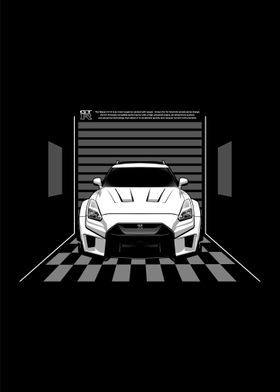 Art Car Nissan GTR white