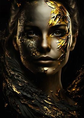 Gold Woman skin fashion