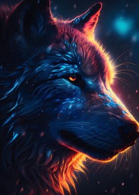  Colorful Wolf Portrait 16