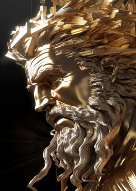 Golden Zeus Greek God