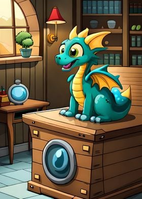 Baby Dragon 3D Cartoon 