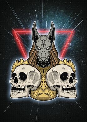 Cosmic Anubis Skull Egypt