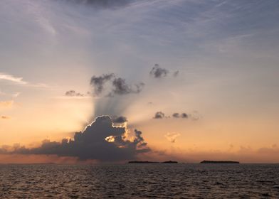 Sunset in Maldives