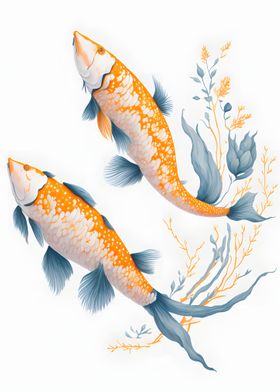 Koi Fish with Decoration