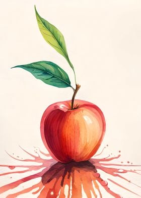 apple fruit watercolor 