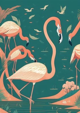 Japan Flamingo Retro