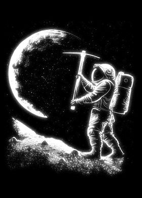 Astronaut Picking The Moon