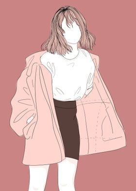 Sweater Coat Fashion Girl