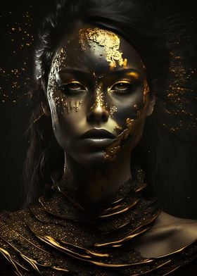 Gold Woman skin fashion