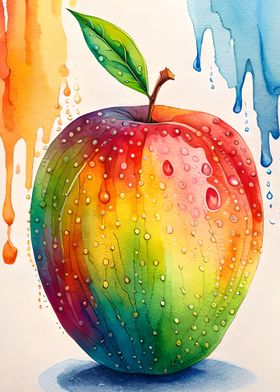 apple fruit watercolor 