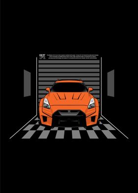 Art Car Nissan GTR Orange