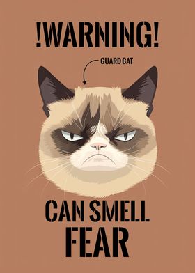 Warning Cat Can Smell Fear