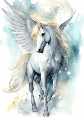 Watercolor Pegasus