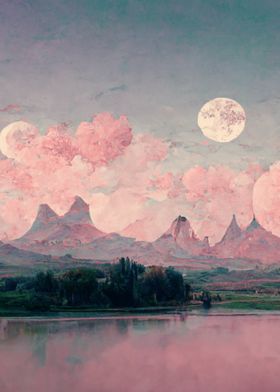 Moon Mountain and River