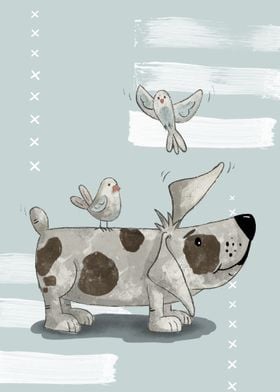 Bird loving dog