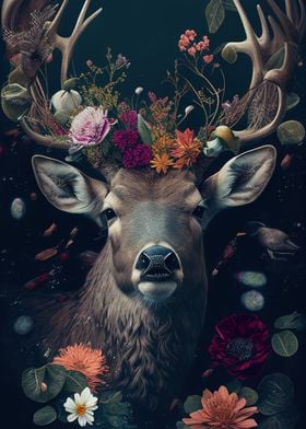 Deer Face Animal Flowers