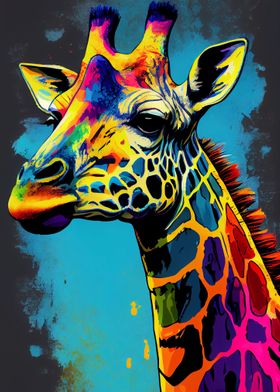 Giraffe Animal PopArt