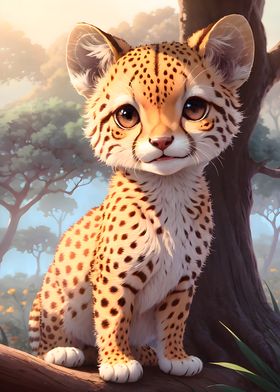 Cute Cheetah Baby Nursery