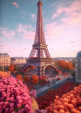 Paris pixel artwork