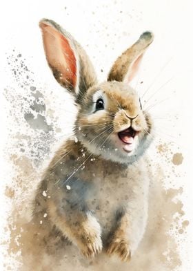 Bunny Posters | Paintings Online Unique Prints, Metal Shop Displate Pictures, 