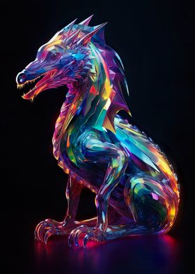 Vibrant Crystal Dragon