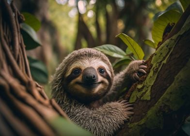 Portrait of a sloth 