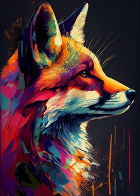 Fox Animal PopArt