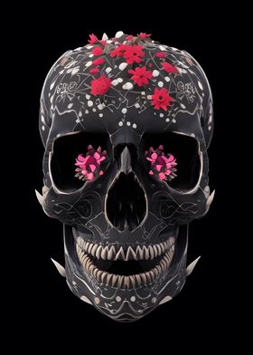 Floral Skull Fusion