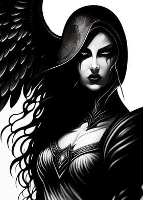 Dark Warrior Angel Woman