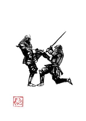 a samurai fight