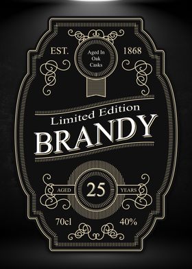 Elegant Brandy Label Sign