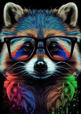 Colorful Raccoon Animals