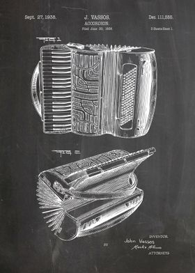 Accordion patent 1938