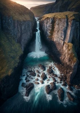 Waterfall Flowing 