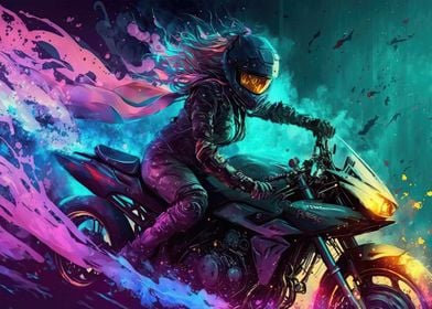 Colorful Abstract Bike