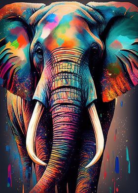 Colorful Elephant Animals