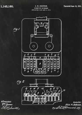 Stenotype Keyboard patent