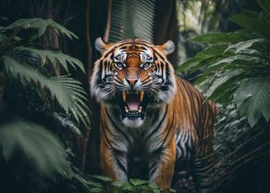Angry Tiger portrait