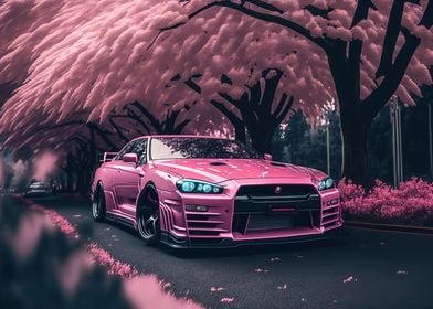 Car Cherry Blossom Japan