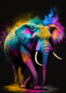 Elephant Colorful