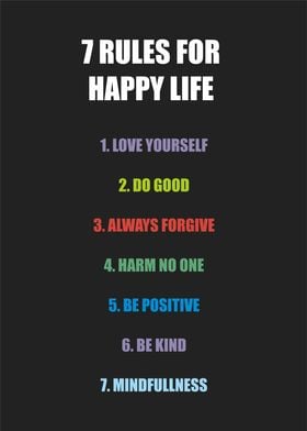 rules for happy life