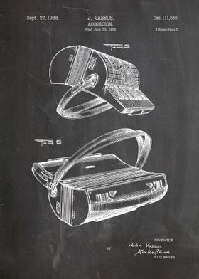 Accordion patent 1938