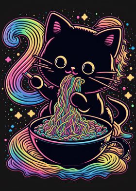 Cat Ramen Neon