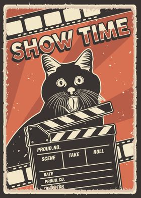 Retro Cat Show time movie