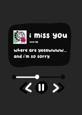 I Miss You Blink182 Lyrics