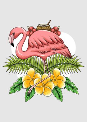 Flamingo summer tropical