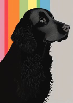 Flat Coated Retriever Art